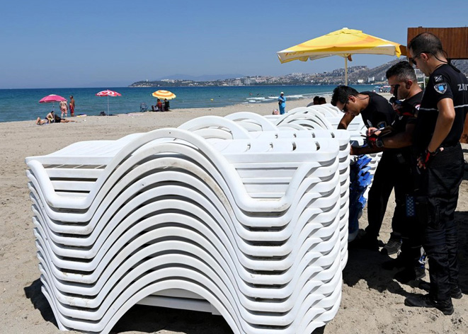 Kuşadası kıyılarında büyük tezgah!