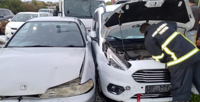 Kaygan yolda zincirleme kaza